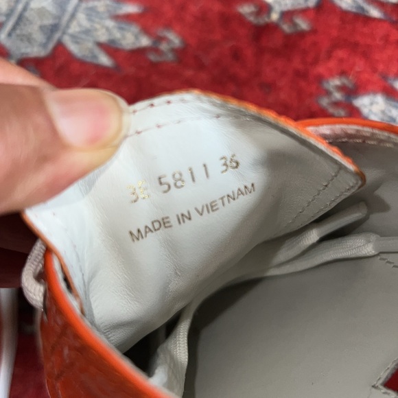 Prada | patent leather sneaker in orange | size EU 36 / US 7 - Picture 8 of 9